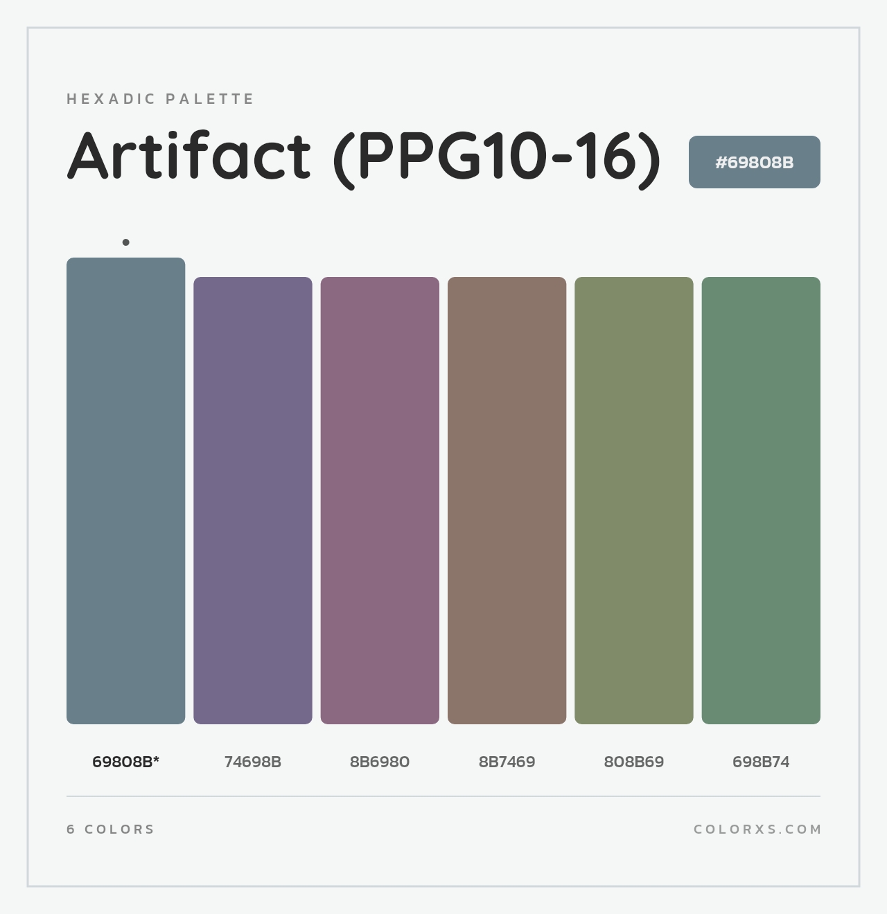 Artifact (PPG10-16) - Hexadic Color Palette