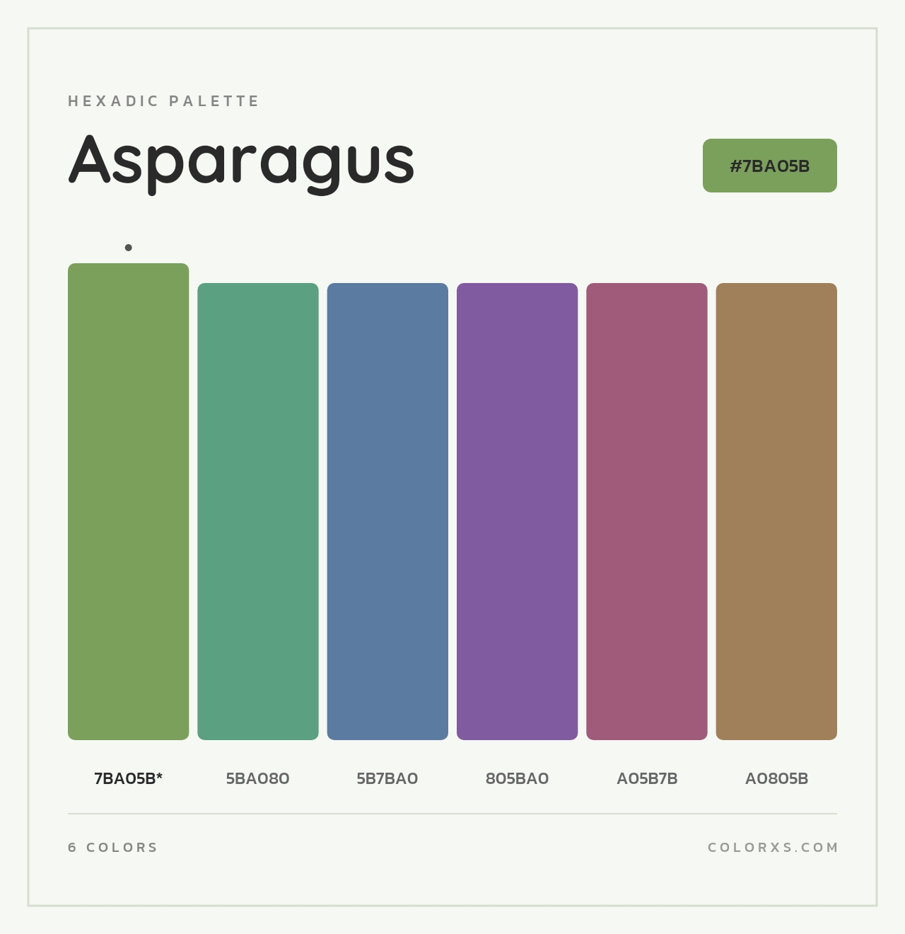 Asparagus - Hexadic Color Palette