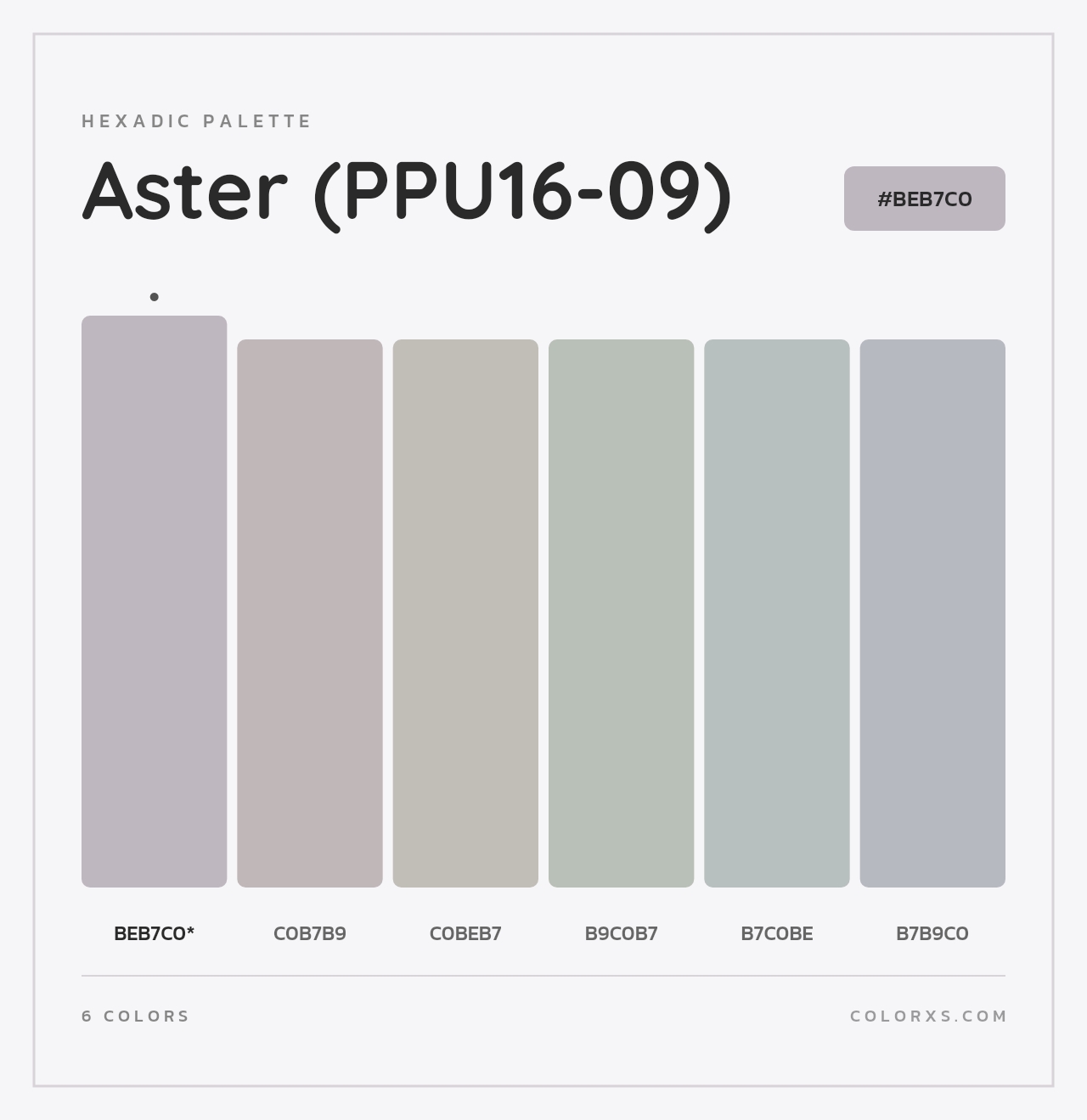 Aster (PPU16-09) - Hexadic Color Palette