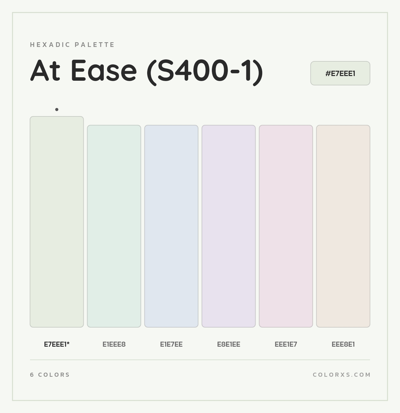 At Ease (S400-1) - Hexadic Color Palette