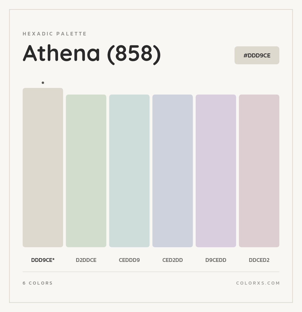 Athena (858) - Hexadic Color Palette