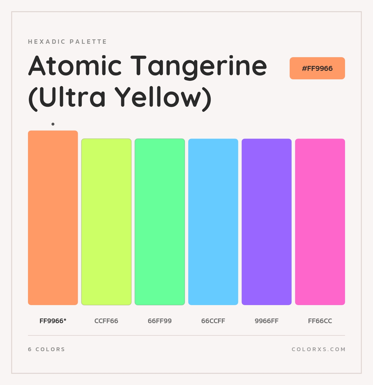 Atomic Tangerine (Ultra Yellow) - Hexadic Color Palette