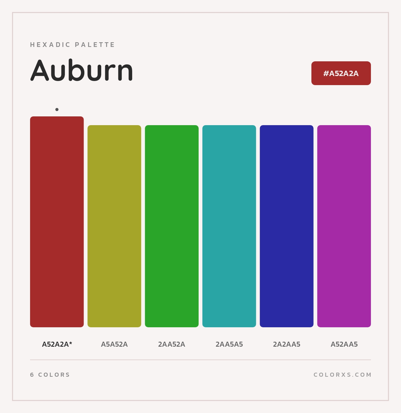 Auburn - Hexadic Color Palette