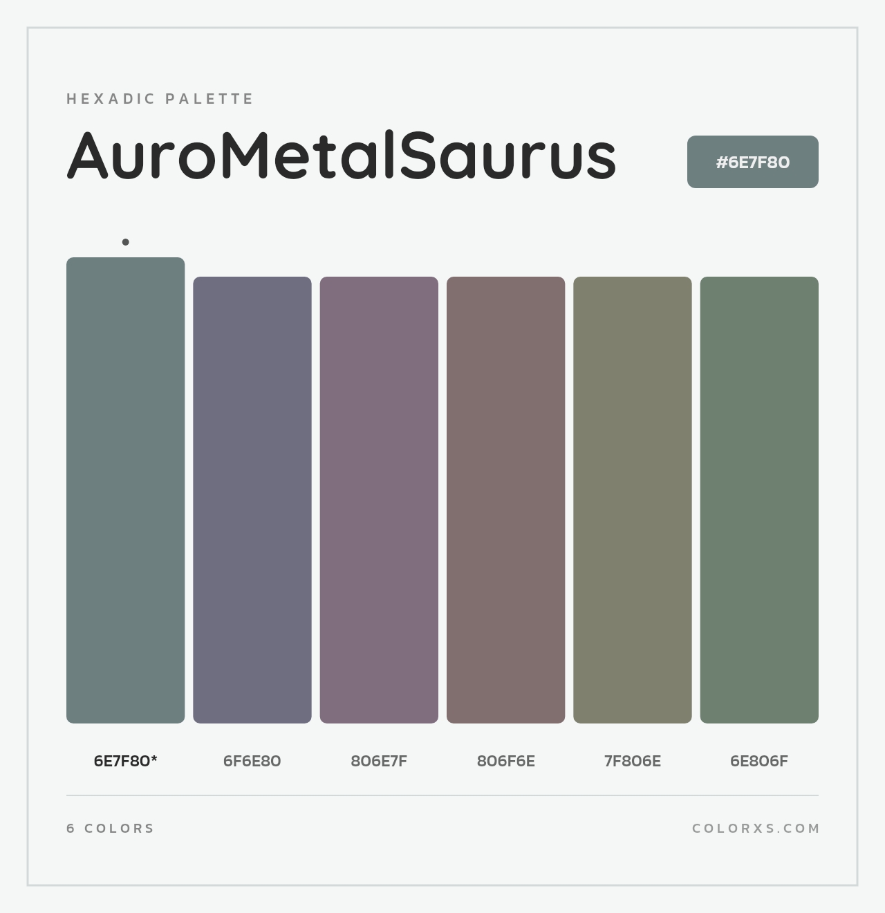 AuroMetalSaurus - Hexadic Color Palette