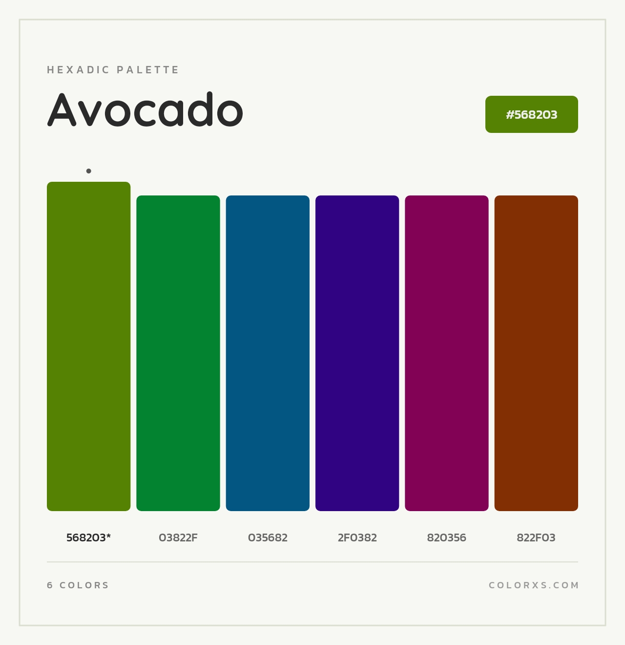 Avocado - Hexadic Color Palette