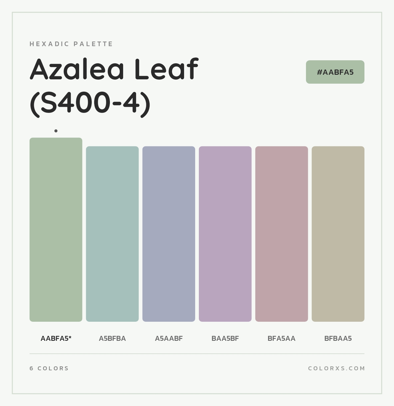 Azalea Leaf (S400-4) - Hexadic Color Palette