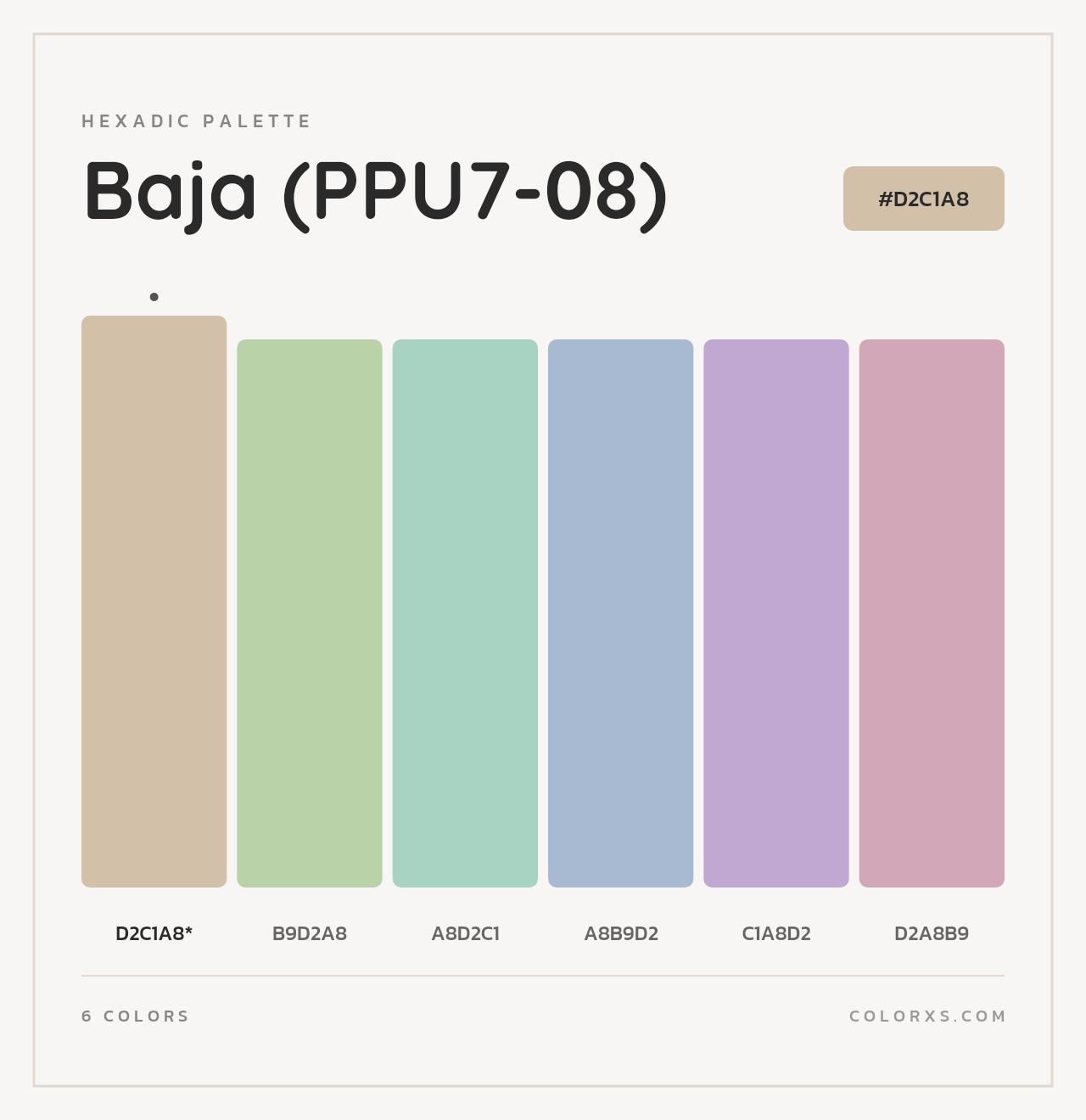 Baja (PPU7-08) - Hexadic Color Palette