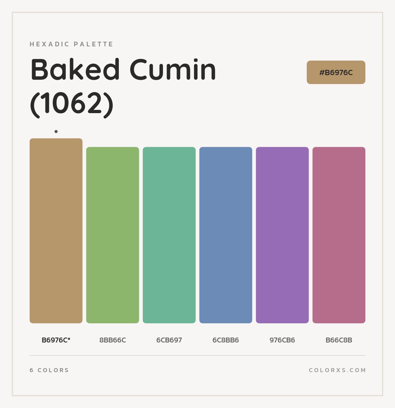 Baked Cumin (1062) - Hexadic Color Palette