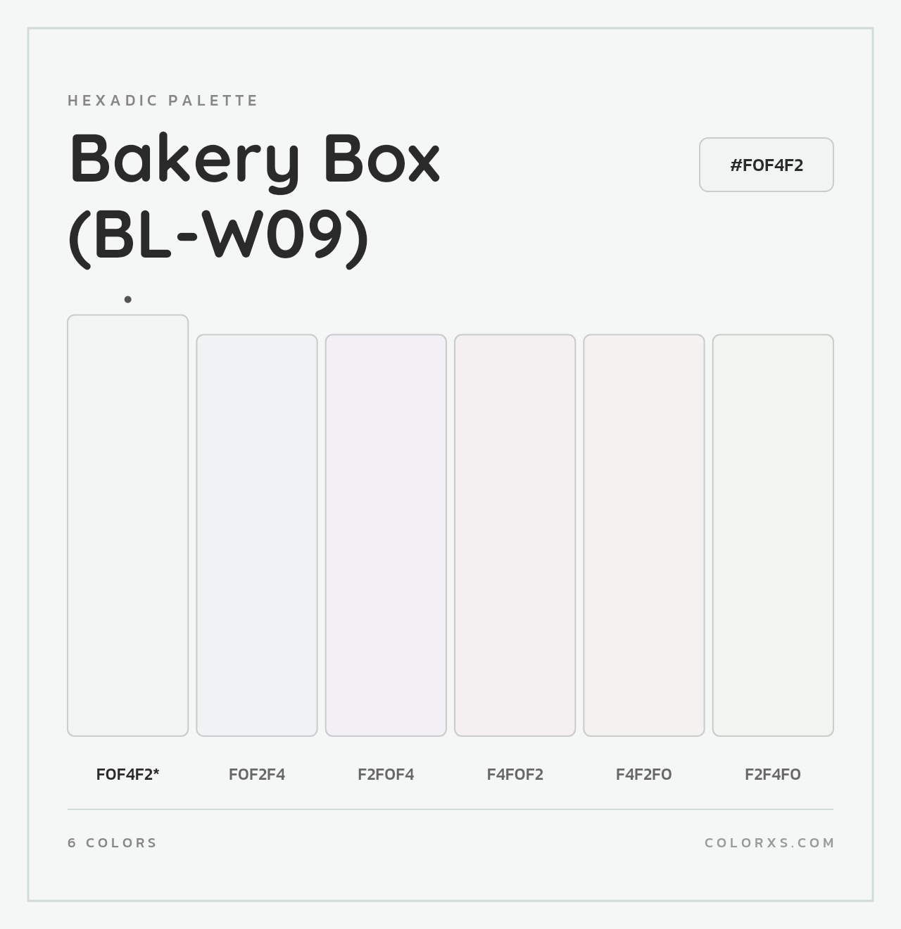 Bakery Box (BL-W09) - Hexadic Color Palette