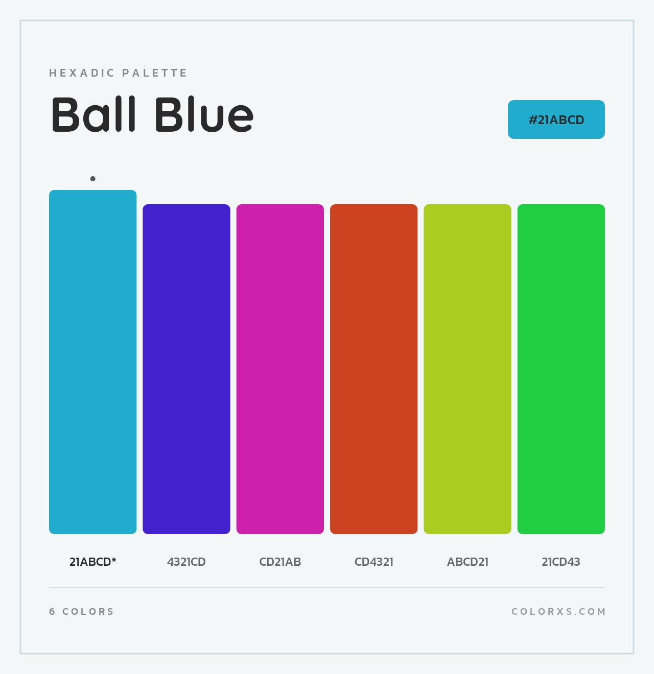 Ball Blue - Hexadic Color Palette