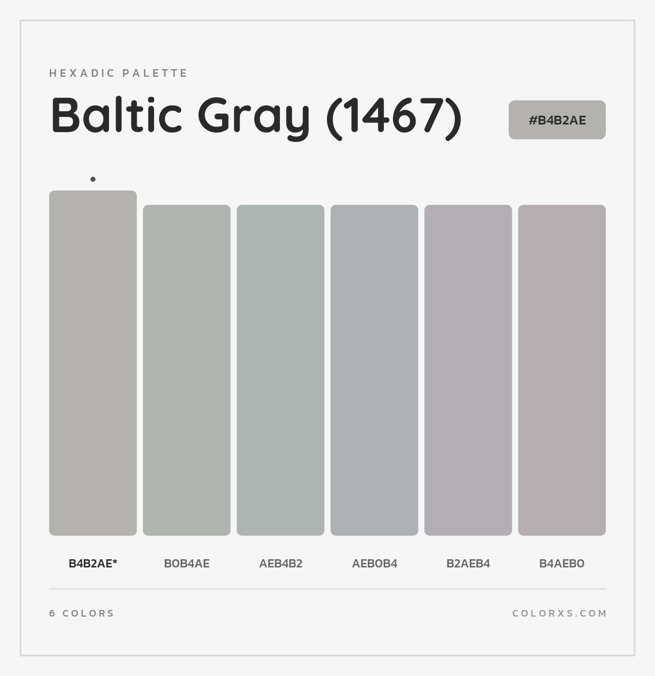Baltic Gray (1467) - Hexadic Color Palette