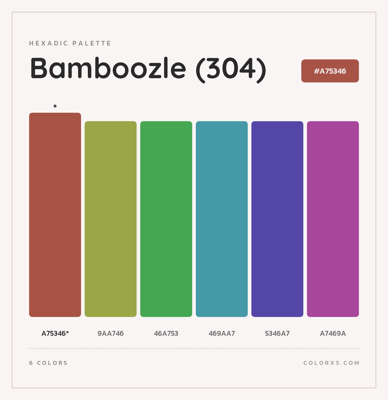 Bamboozle (304) - Hexadic Color Palette