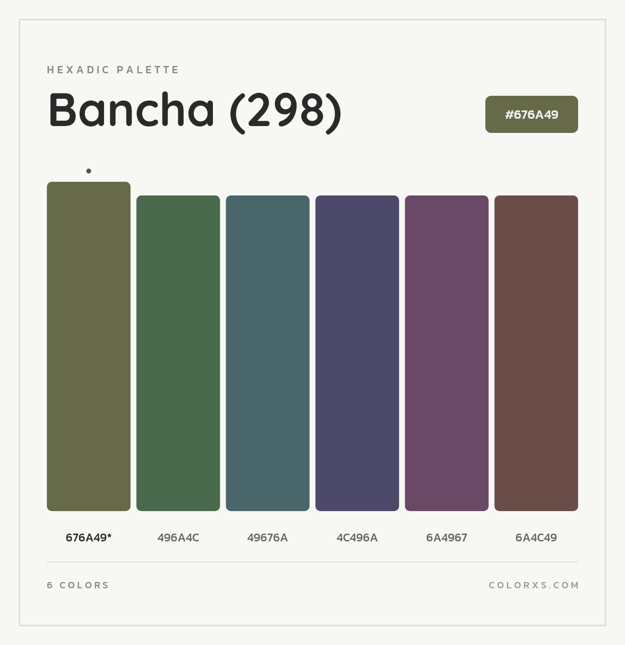 Bancha (298) - Hexadic Color Palette