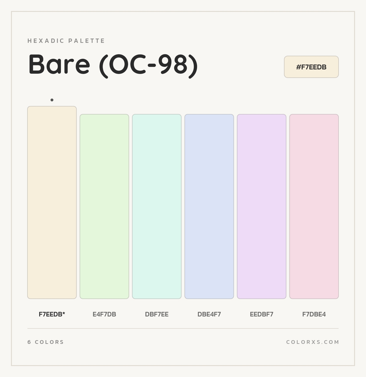 Bare (OC-98) - Hexadic Color Palette