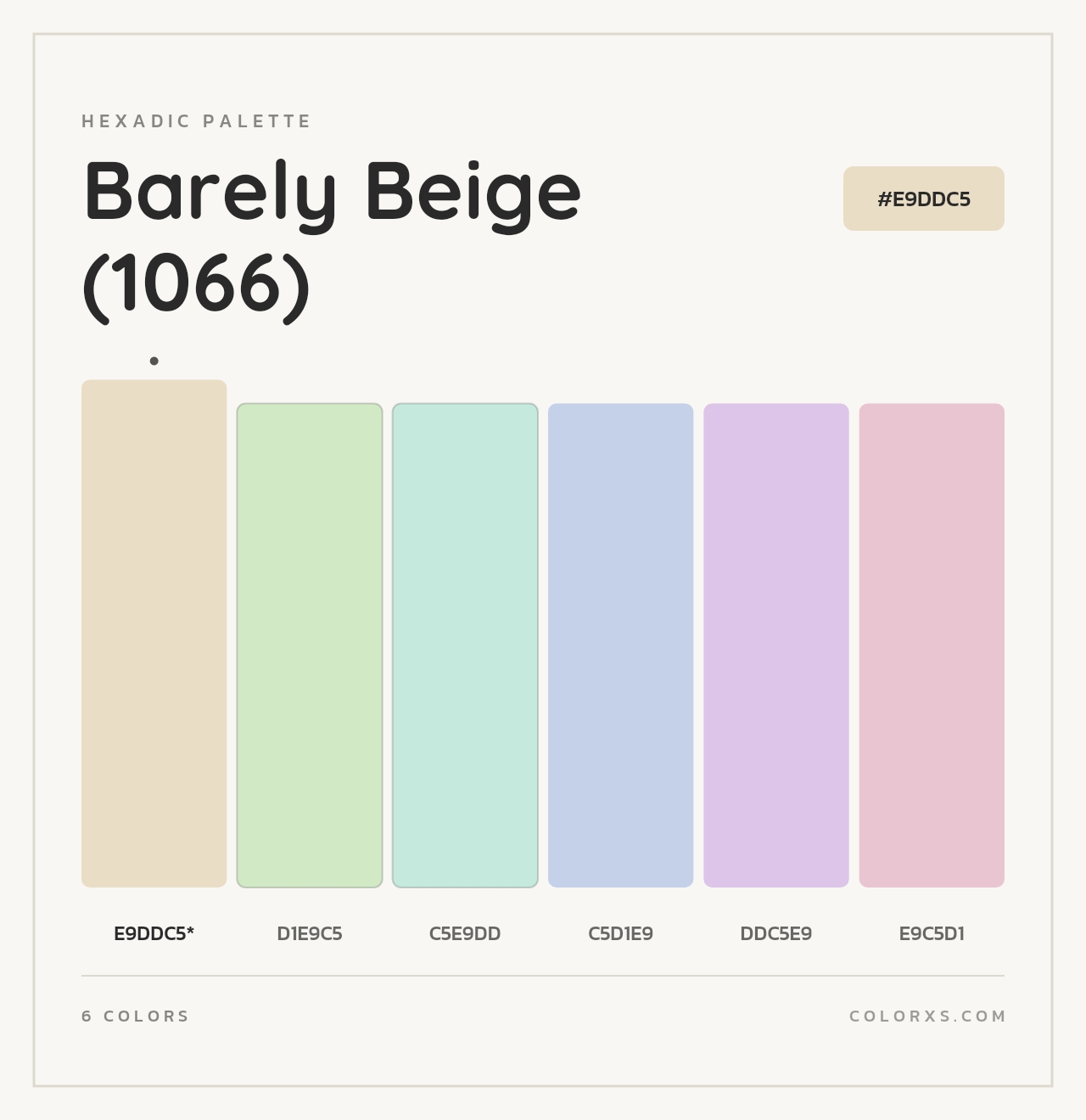 Barely Beige (1066) - Hexadic Color Palette