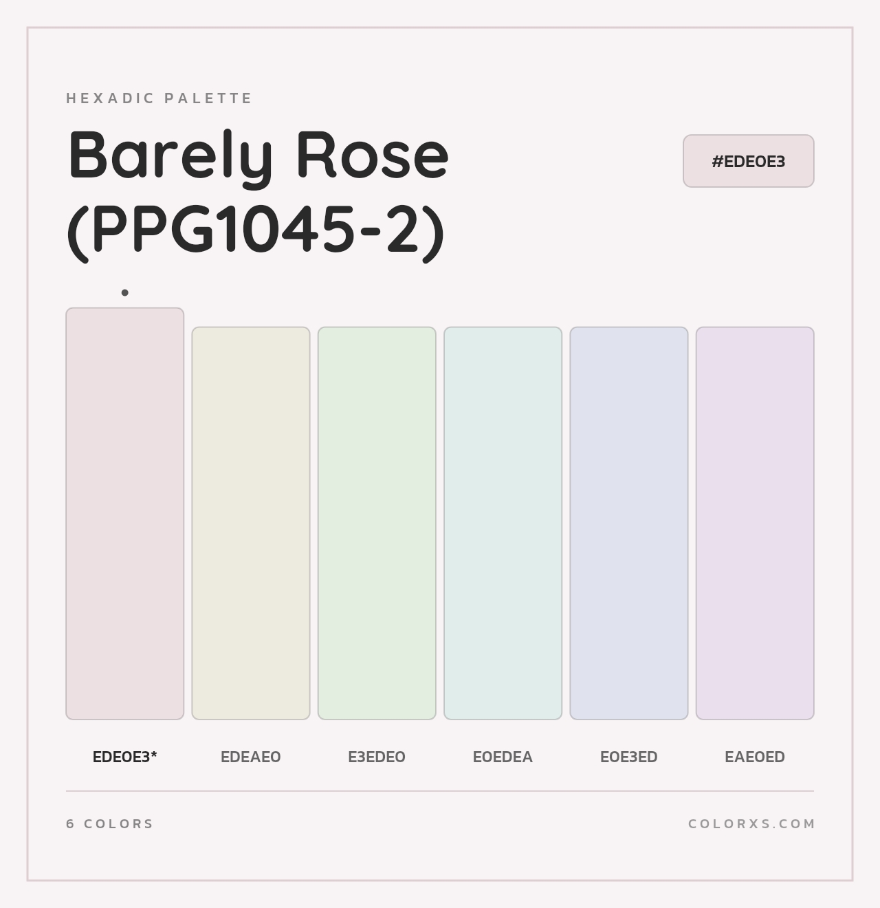 Barely Rose (PPG1045-2) - Hexadic Color Palette