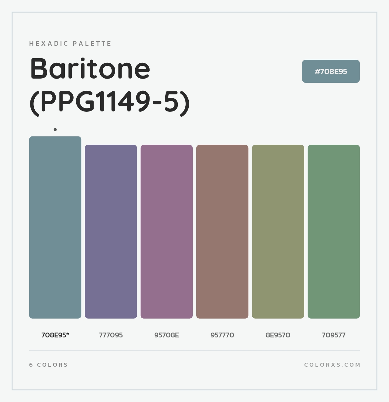 Baritone (PPG1149-5) - Hexadic Color Palette