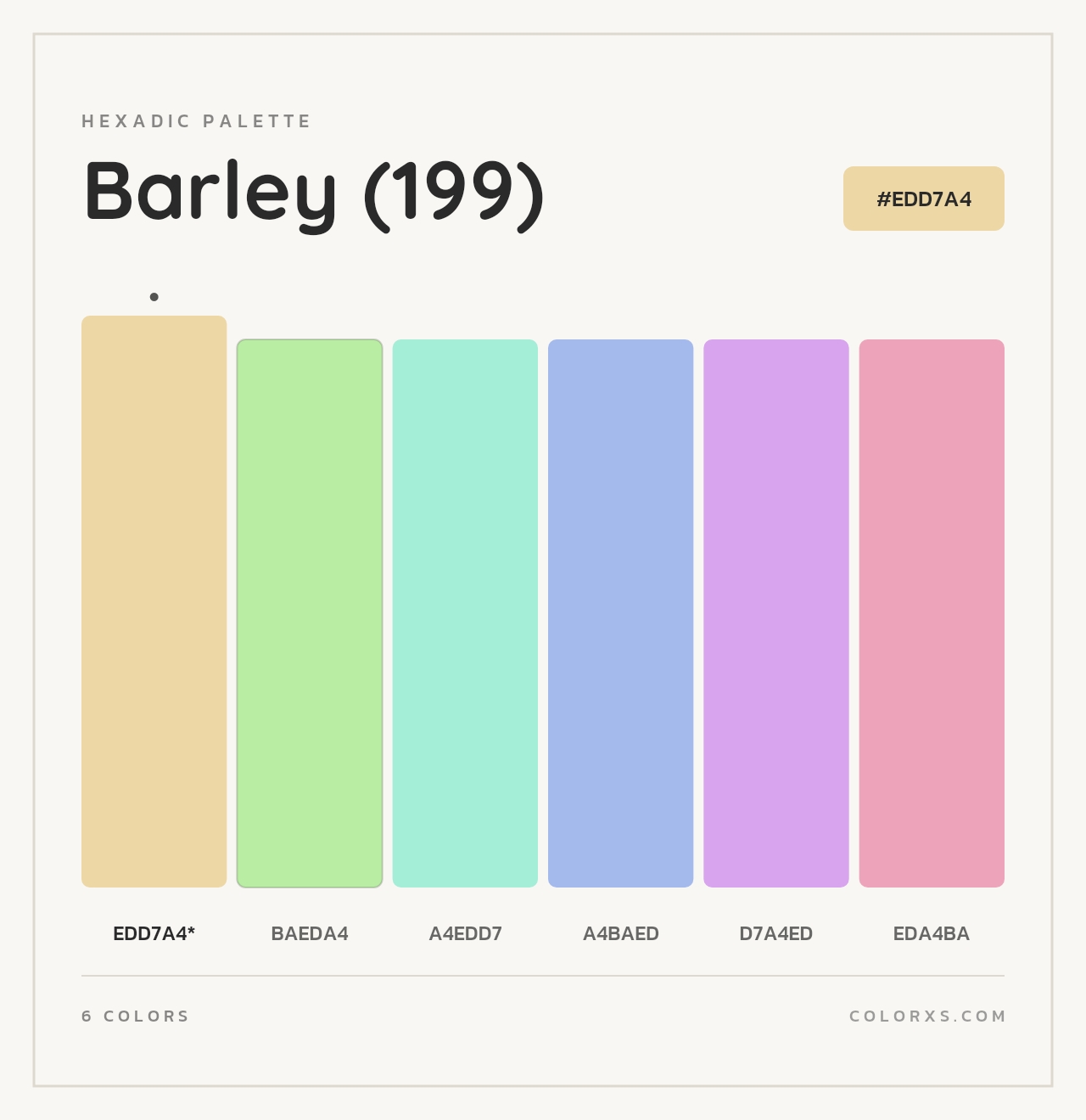 Barley (199) - Hexadic Color Palette