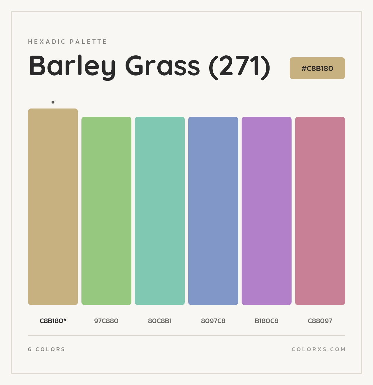 Barley Grass (271) - Hexadic Color Palette