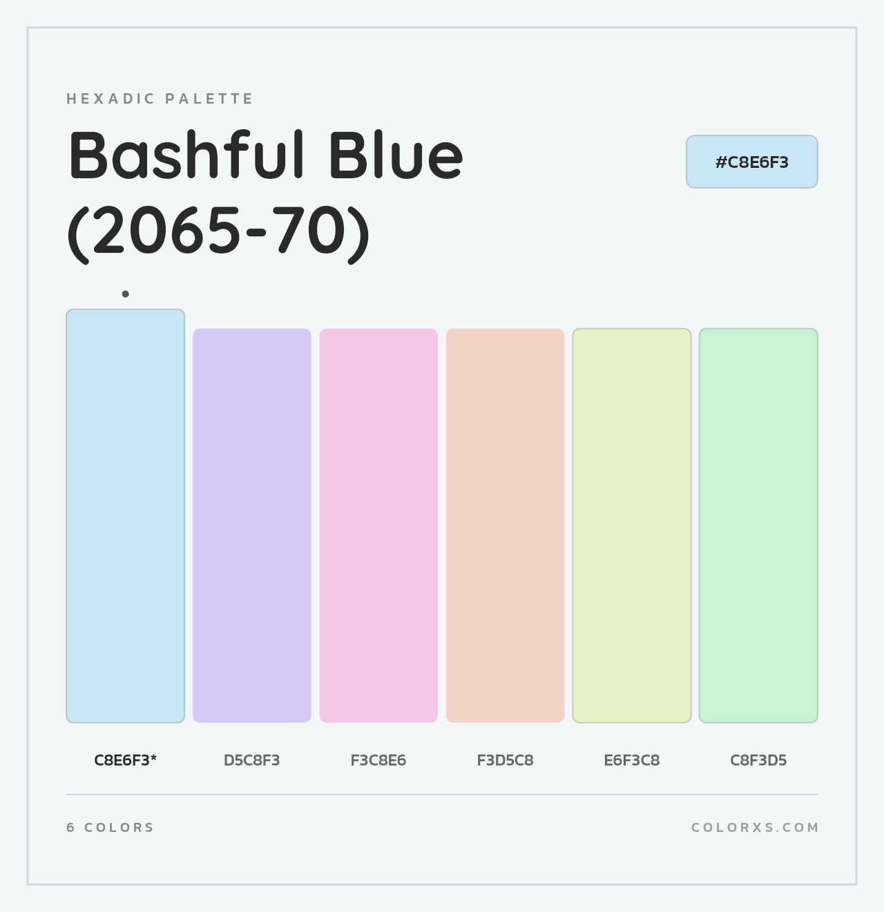 Bashful Blue (2065-70) - Hexadic Color Palette