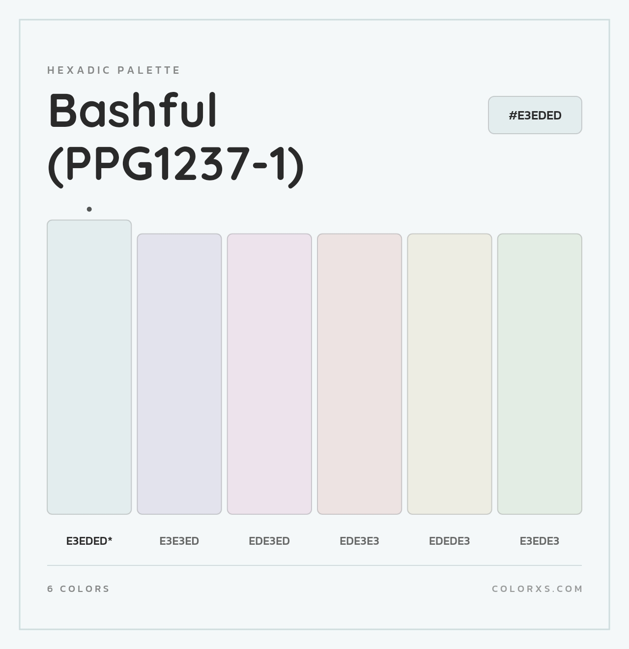 Bashful (PPG1237-1) - Hexadic Color Palette
