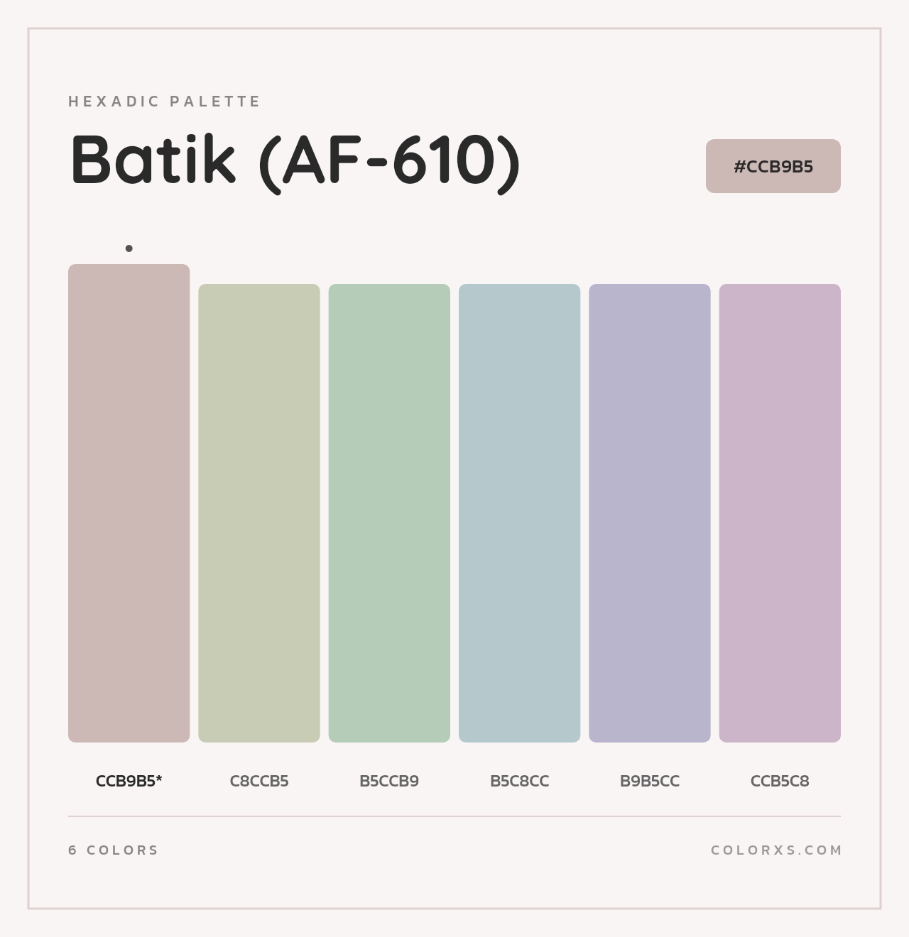 Batik (AF-610) - Hexadic Color Palette