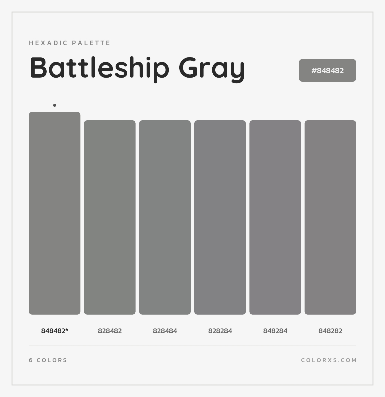 Battleship Gray - Hexadic Color Palette