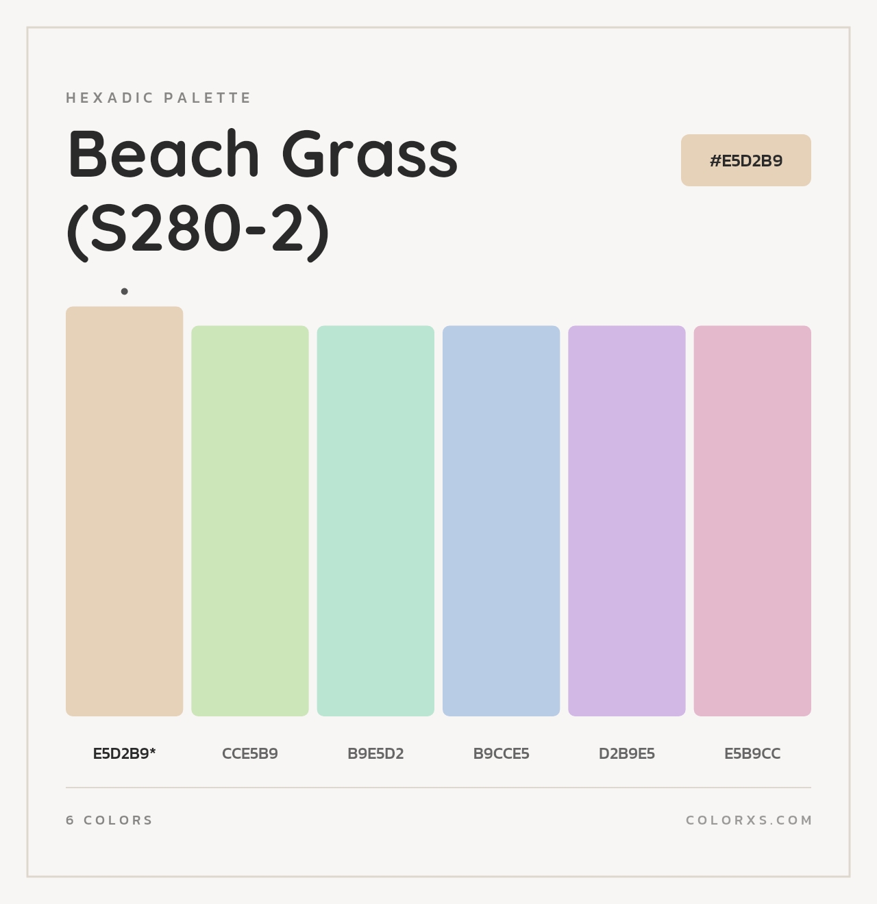 Beach Grass (S280-2) - Hexadic Color Palette