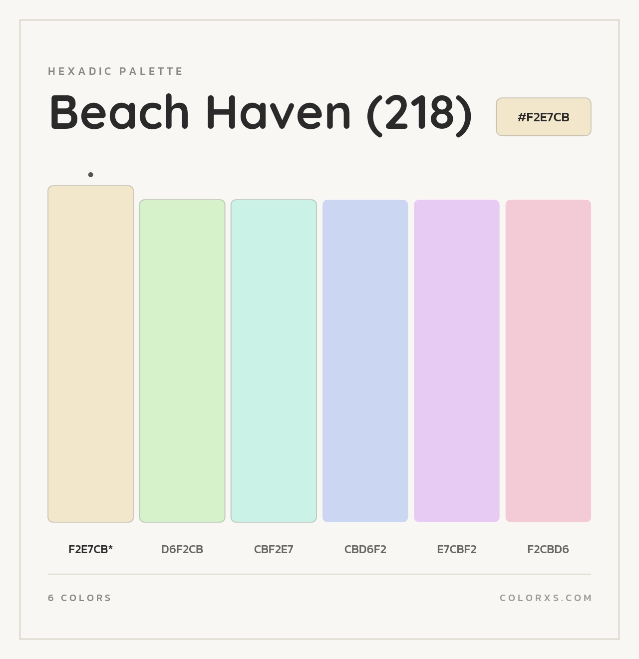 Beach Haven (218) - Hexadic Color Palette