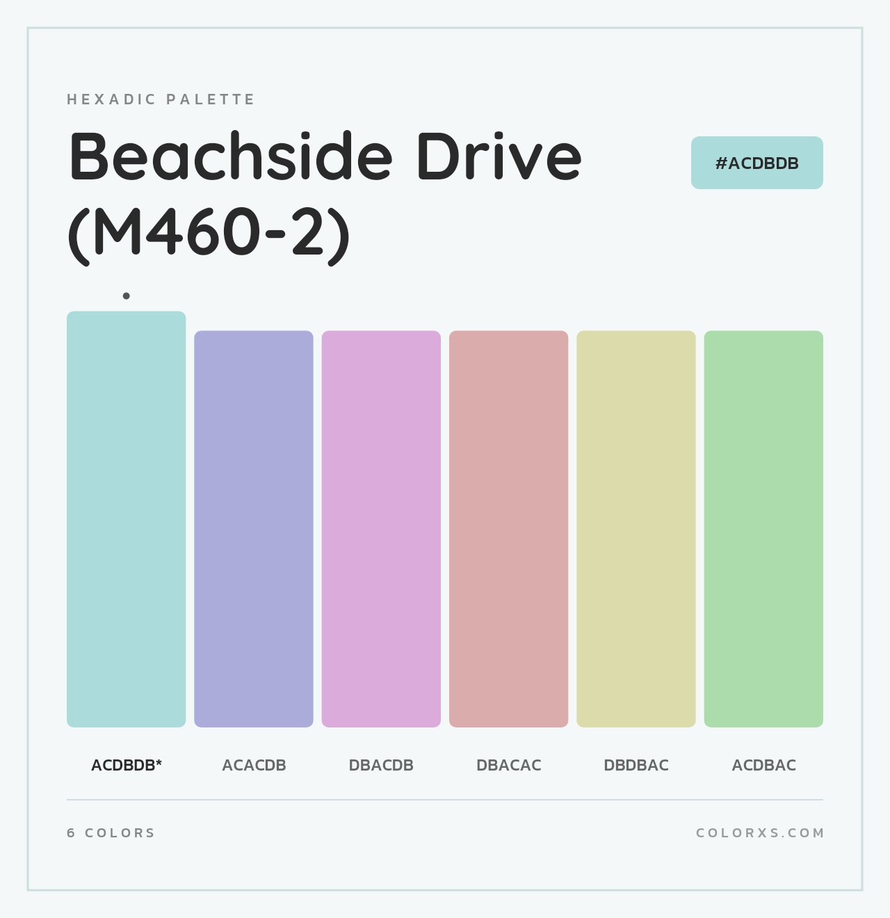 Beachside Drive (M460-2) - Hexadic Color Palette