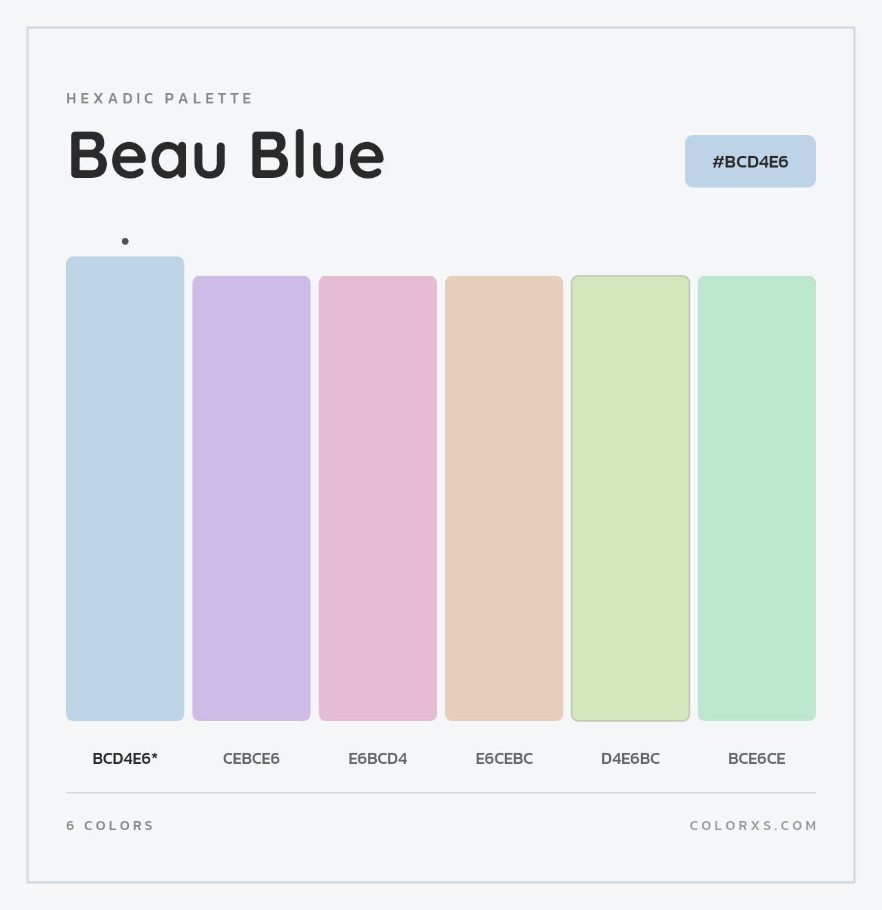 Beau Blue - Hexadic Color Palette