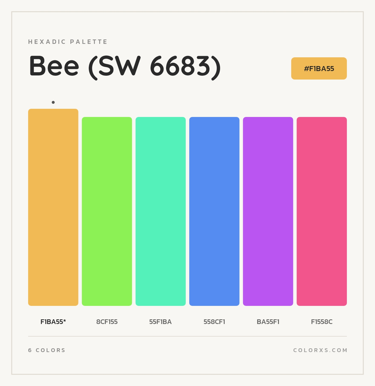 Bee (SW 6683) - Hexadic Color Palette