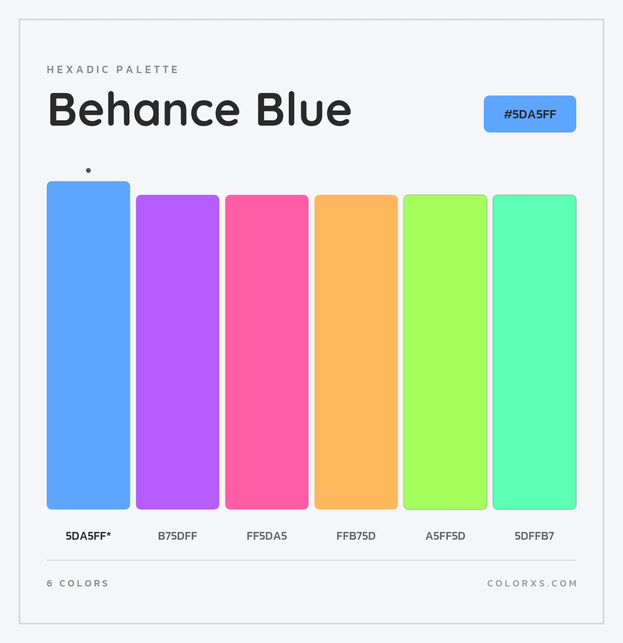 Behance Blue - Hexadic Color Palette