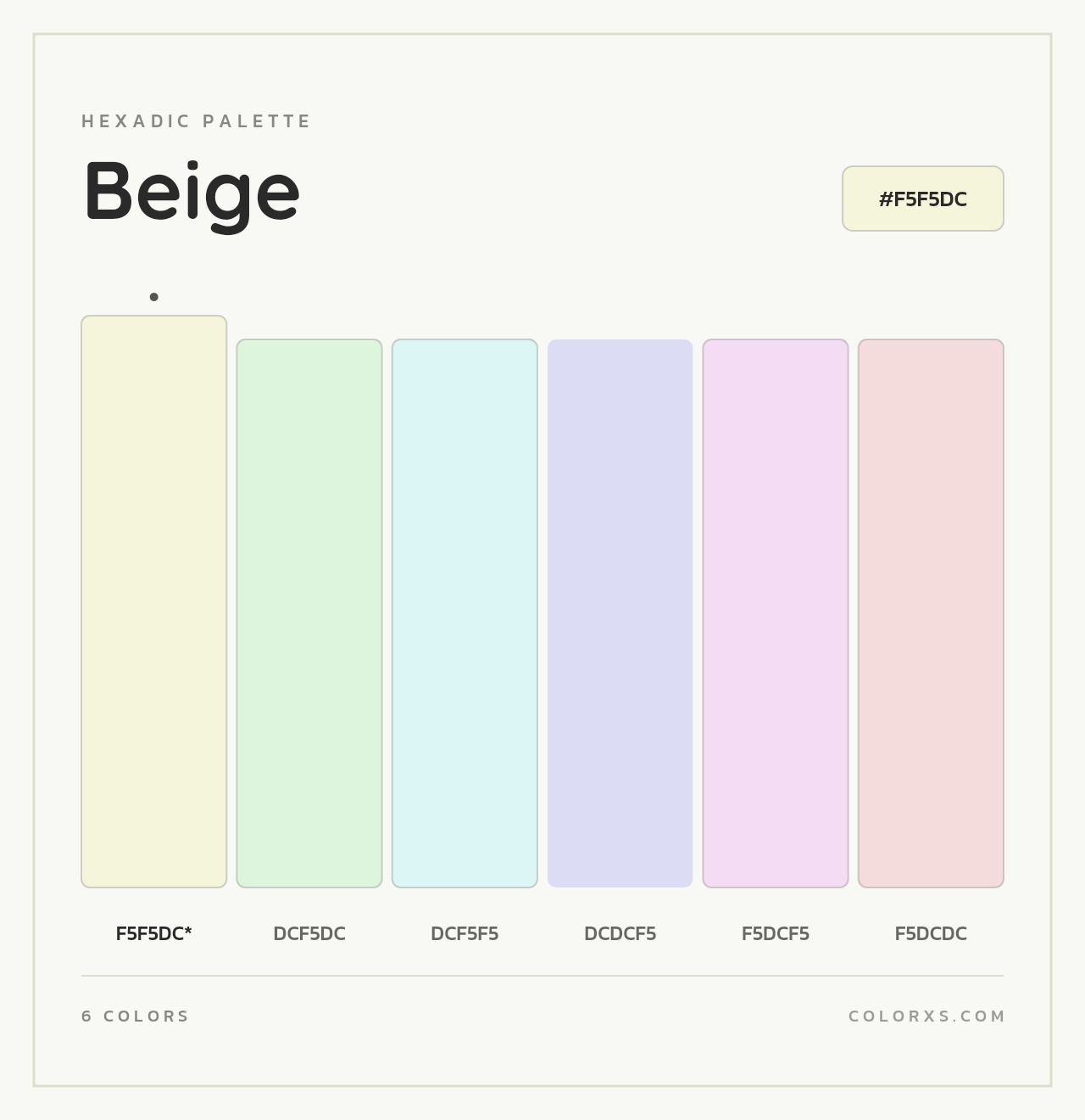 Beige - Hexadic Color Palette