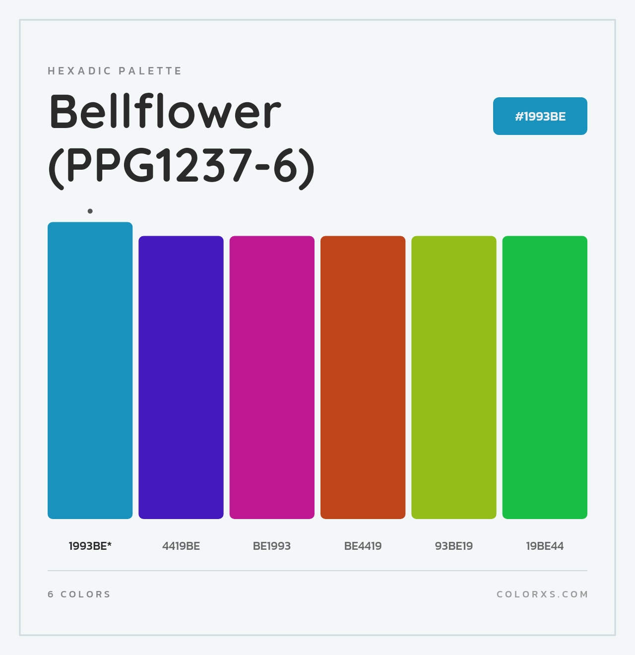 Bellflower (PPG1237-6) - Hexadic Color Palette