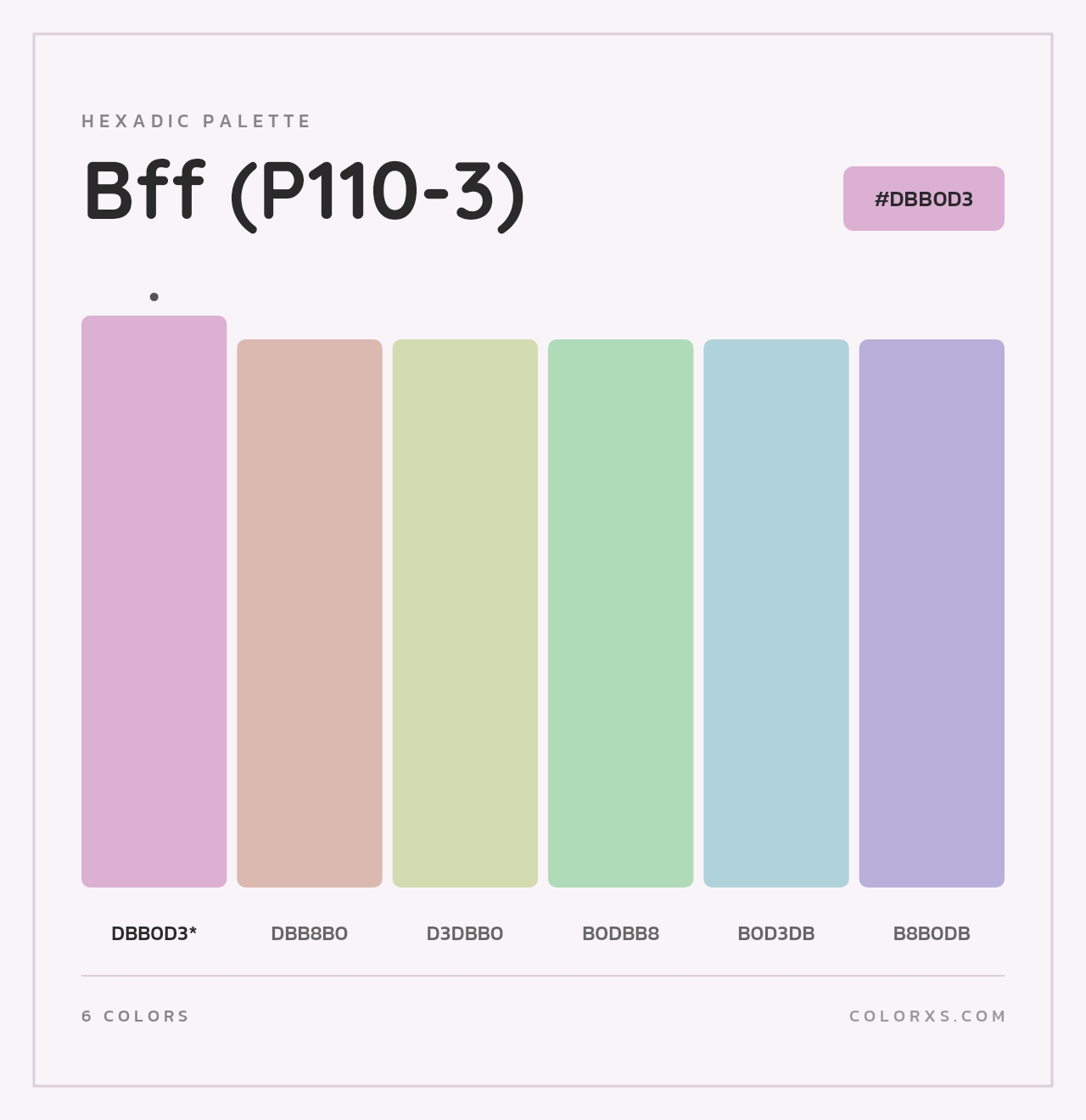 Bff (P110-3) - Hexadic Color Palette