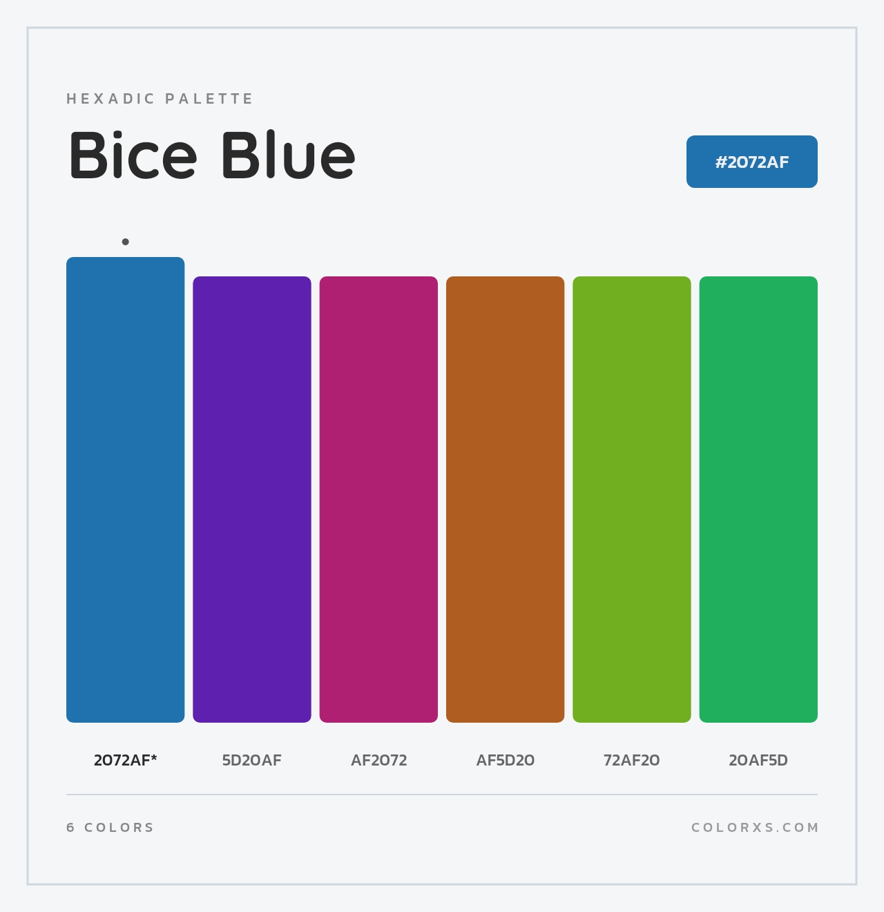 Bice Blue - Hexadic Color Palette