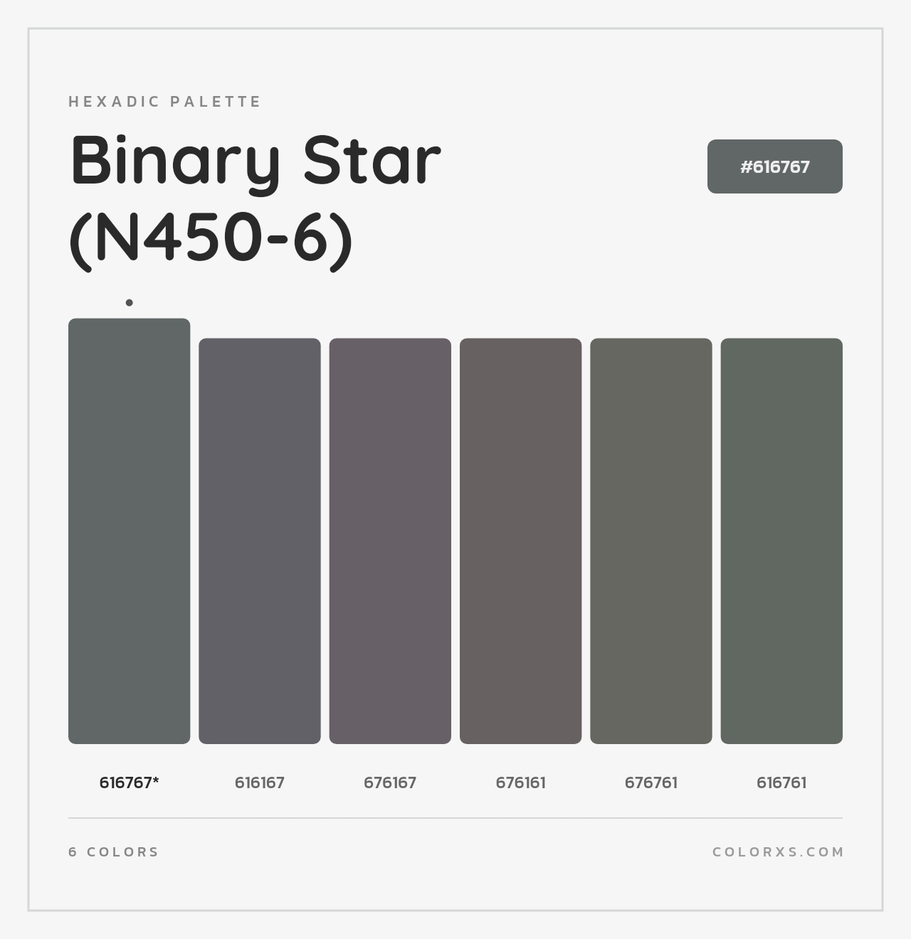 Binary Star (N450-6) - Hexadic Color Palette