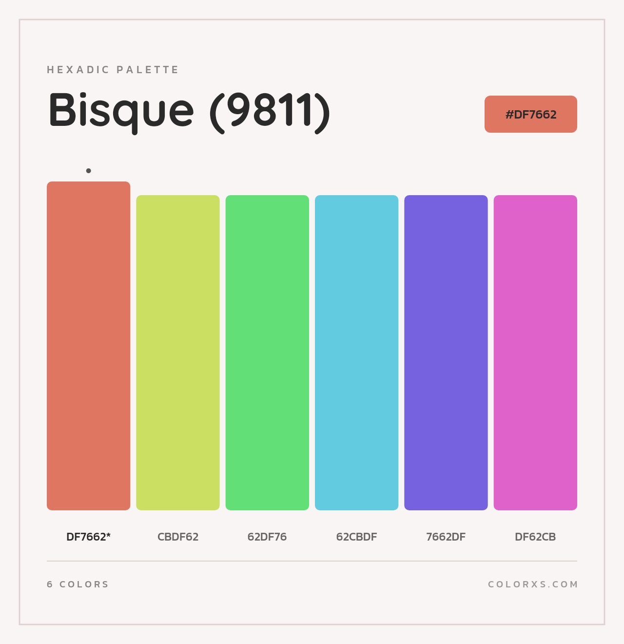 Bisque (9811) - Hexadic Color Palette