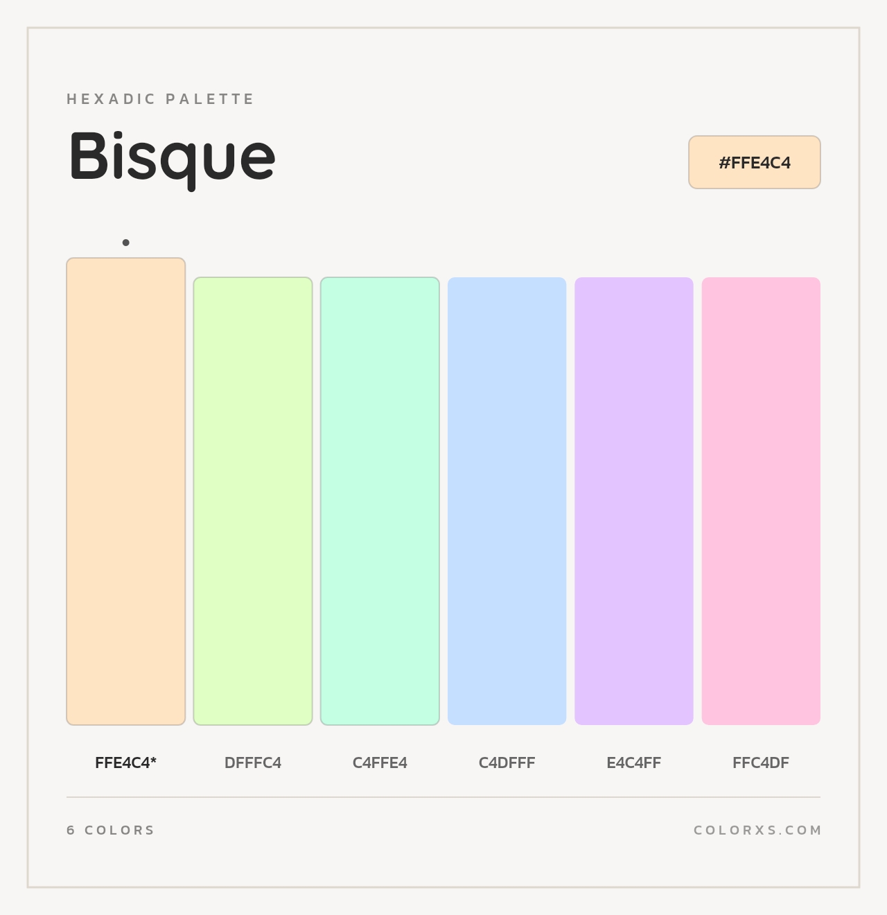 Bisque - Hexadic Color Palette
