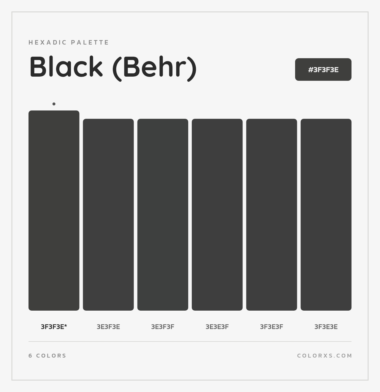 Black (Behr) - Hexadic Color Palette