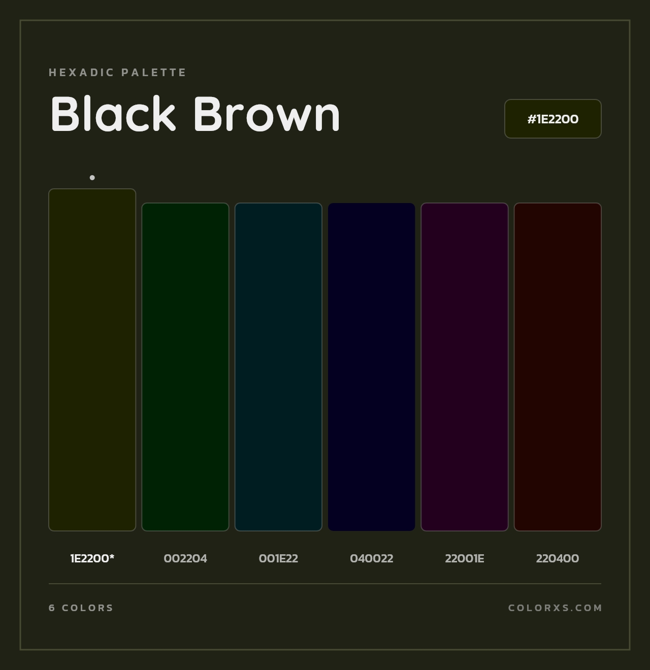 Black Brown - Hexadic Color Palette