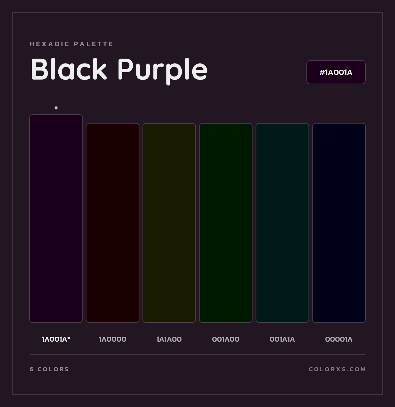 Black Purple - Hexadic Color Palette