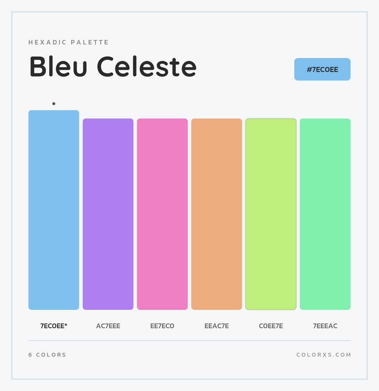 Bleu Celeste - Hexadic Color Palette