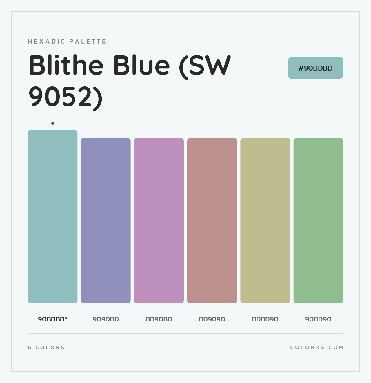 Blithe Blue (SW 9052) - Hexadic Color Palette