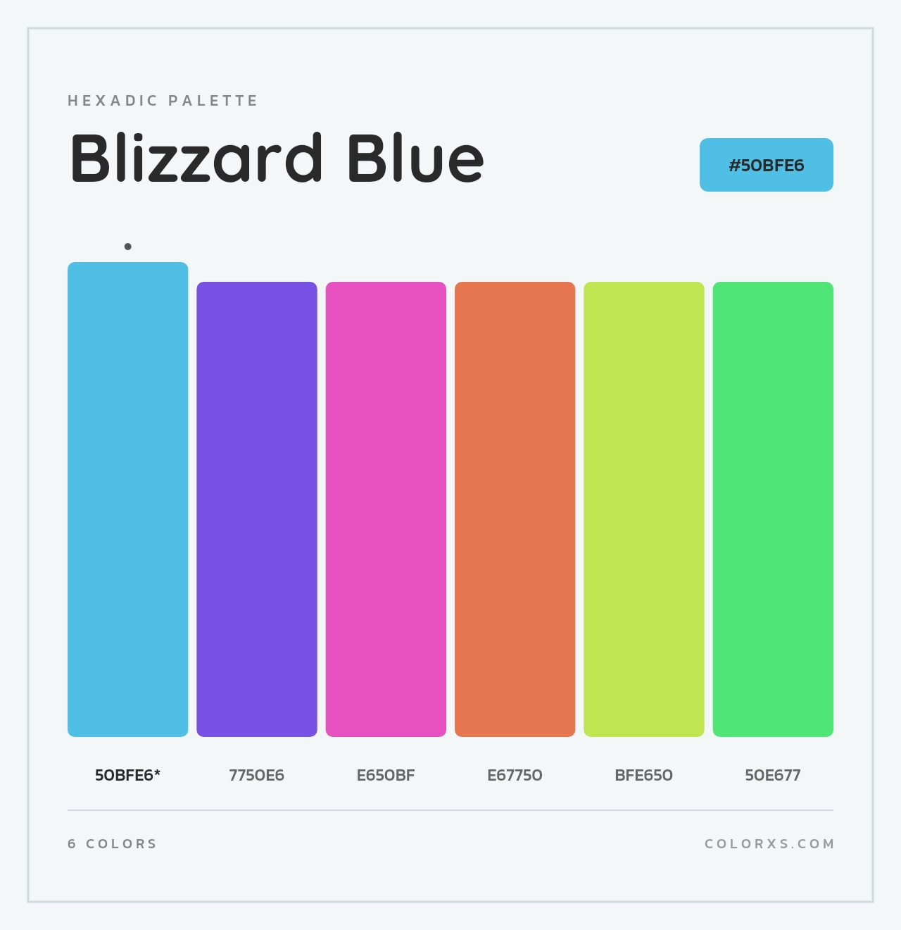 Blizzard Blue - Hexadic Color Palette