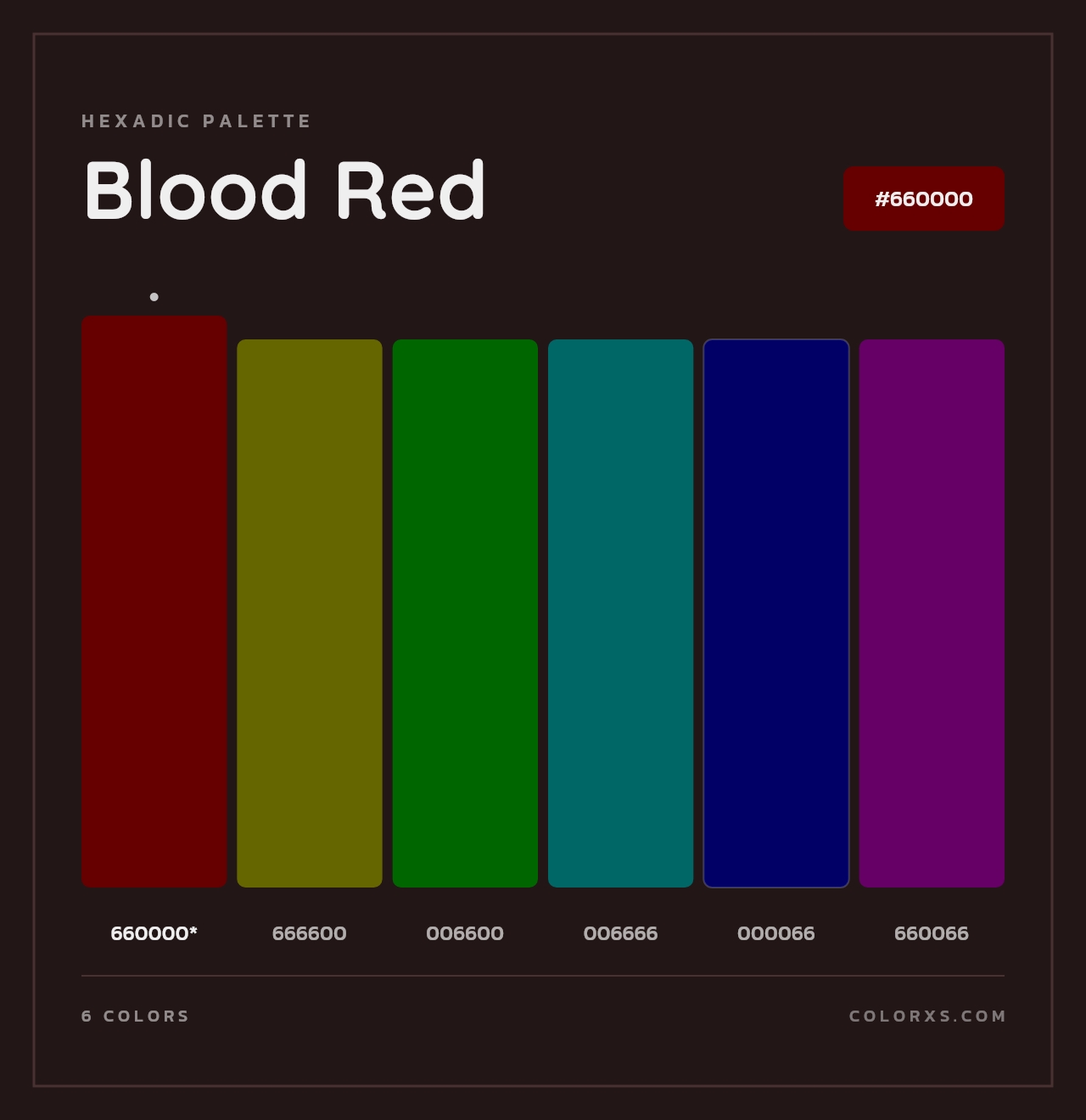Blood Red - Hexadic Color Palette
