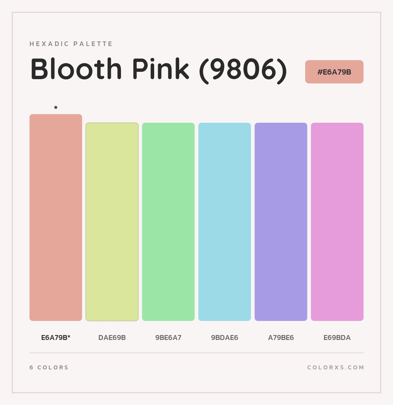 Blooth Pink (9806) - Hexadic Color Palette