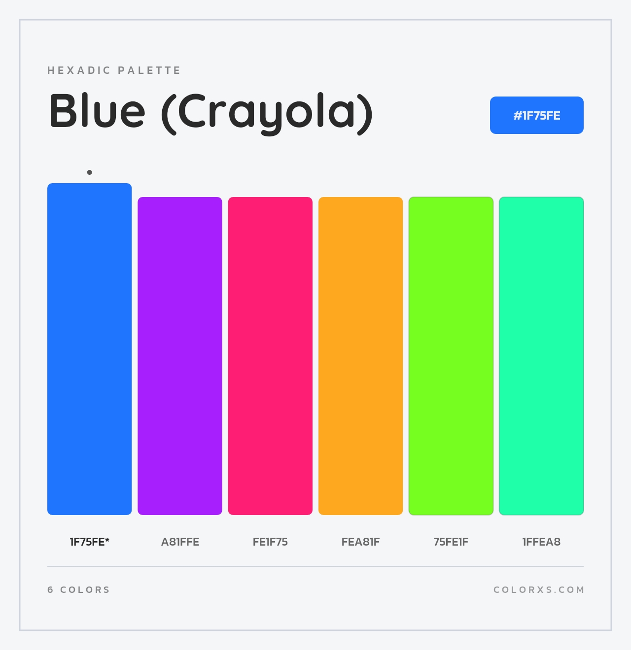 Blue (Crayola) - Hexadic Color Palette