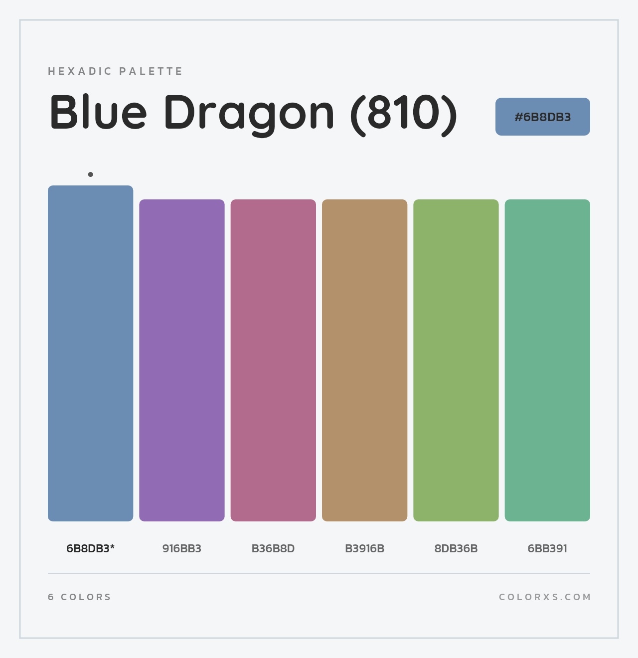 Blue Dragon (810) - Hexadic Color Palette